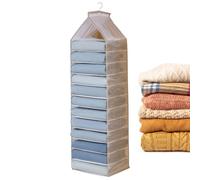 Nexusectar Hangable Closet Shelves Space Saving Multi Layer Clothes Storage