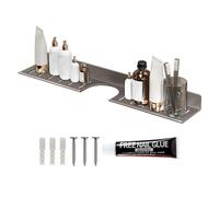 Nexusectar Mensola per lavandino del bagno sopra il rubinetto - Mensola galleggiante universale sopra il lavandino Organizzatore montato a parete, scaffale in alluminio da bagno per lavabo Doccia WC