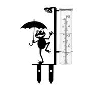 Nexusectar Pluviometro da giardino in metallo resistente alle intemperie | Accurato monitoraggio della pioggia all'aperto Rana Rain Meter Gauge Outdoor per prato patio portico terra aiuola serra casa