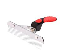 Nexusectar Rastrello per sottopelo | Spazzola per rimuovere i capelli, pettine districante in acciaio inox per cani e gatti di taglia media e grande, strumento per la toelettatura