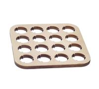 Nexusectar Sottobicchiere per bottiglie | Sottobicchiere quadrato | 16 slot in legno coperchio vino vassoio portaoggetti decorazione per collezionisti donne compleanno soggiorno posto di lavoro camera