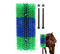 Nexusectar Spazzole per graffi di bestiame, spazzola per la cura dei della schiena, spazzola per la pulizia degli animali da fattoria, con doppia vite per cavallo, mule, pecore