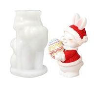 Nexusectar Stampo per Coniglietto Pasquale in Silicone | Stampo Riutilizzabile in Silicone per Resina e Aromaterapia | in Gesso per Coniglietto Pasquale - Per Decorazione Ufficio, Scrivania