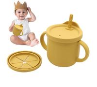 Nexusectar Tazze per merenda per bambini - Bicchiere con beccuccio in paglia con coperchio rimovibile | a prova di perdite e facile da tenere, per addestramento del bambino, per la transizione da