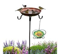 Nexusectar Vasca per uccelli | Alta resistente alle intemperie con ganci | Vasca decorativa per uccelli d'acqua - per giardino, patio, sentiero, prato, terreno selvatico, , parrocchetto, ape
