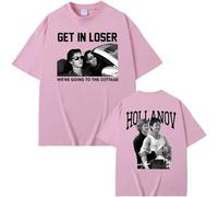 Nexuso Get in Loser We're Going To The Cottage Maglietta Ilya Rozanov Shane Hollander Heated Rivalry T-Shirt Top Unisex in Puro Cotone-Pink||s