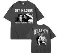 Nexuso Get in Loser We're Going To The Cottage Maglietta Ilya Rozanov Shane Hollander Heated Rivalry T-Shirt Top Unisex in Puro Cotone-Dark Gray||l