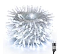 NEXVIN Luci Albero di Natale Bianco Freddo 20M 200LED Catena Luminosa con 8 Modalità, Funzione Timer e Memoria, Collegabile, Luci Natalizie da Esterno ed Interno, Cavo Trasparente