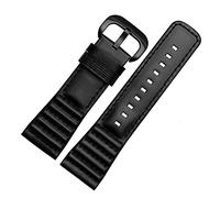 NEYENS Cinturino per orologio da polso in vera pelle da 28 mm con cuciture per orologio da polso Sevenfriday P3B/01 S2/01 da uomo (nero, bottone nero da 28 mm)