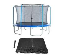NEYTIIR Accessori for Trampolini, Rete di Sicurezza Sostitutiva for Trampolini, Perfetta for La Maggior Parte dei Trampolini Rotondi, Ingresso A Doppia Tenuta con Cerniera(14FT 4.27M 8pole)