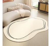 NEYTIIR Area Geometrica Moderna Tappeto Imitazione Cashmere Area Tappeto Forma Irregolare Home Decor Area Soggiorno Tappeto For Camera Da Letto Sala Da Pranzo Balcone(C,100 * 160cm)