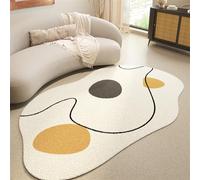NEYTIIR Area Geometrica Moderna Tappeto Imitazione Cashmere Area Tappeto Forma Irregolare Home Decor Area Soggiorno Tappeto For Camera Da Letto Sala Da Pranzo Balcone(A,100 * 160cm)
