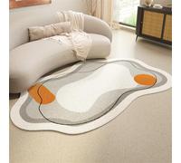 NEYTIIR Area Geometrica Moderna Tappeto Imitazione Cashmere Area Tappeto Forma Irregolare Home Decor Area Soggiorno Tappeto For Camera Da Letto Sala Da Pranzo Balcone(G,120 * 160cm)