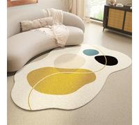 NEYTIIR Area Geometrica Moderna Tappeto Imitazione Cashmere Area Tappeto Forma Irregolare Home Decor Area Soggiorno Tappeto For Camera Da Letto Sala Da Pranzo Balcone(D,160 * 230cm)