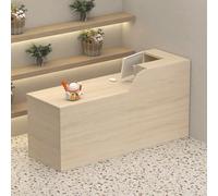 NEYTIIR Banco Reception Compatto Bancone For Ricevimenti Con Cassetto Portaoggetti Finitura Laccata Lucida Foro Di Accesso Ai Cavi Nel Vassoio For Tastiera Del Desktop(D,340x60x100CM)