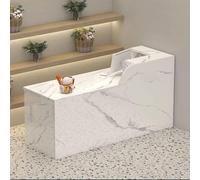 NEYTIIR Banco Reception Compatto Bancone For Ricevimenti Con Cassetto Portaoggetti Finitura Laccata Lucida Foro Di Accesso Ai Cavi Nel Vassoio For Tastiera Del Desktop(P,260x60x100CM)