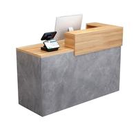 NEYTIIR Bancone Di Benvenuto, Bancone Reception Con Bancone, Tavolo Della Reception, Bancone Cassa In Legno Con Cassetto Chiudibile A Chiave, Per Negozio, Clinica, Ufficio(D,100CM)