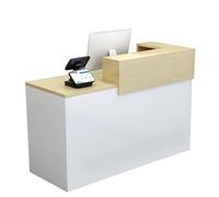NEYTIIR Bancone Di Benvenuto, Bancone Reception Con Bancone, Tavolo Della Reception, Bancone Cassa In Legno Con Cassetto Chiudibile A Chiave, Per Negozio, Clinica, Ufficio(B,100CM)