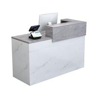 NEYTIIR Bancone Di Benvenuto, Bancone Reception Con Bancone, Tavolo Della Reception, Bancone Cassa In Legno Con Cassetto Chiudibile A Chiave, Per Negozio, Clinica, Ufficio(F,100CM)