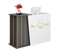 NEYTIIR Bancone Reception Ufficio，banco Reception Con Bancones Frontale Con Cassetto Chiudibile A Chiave,postazione Computer For Salone,Hall,Ufficio(A,140CM)