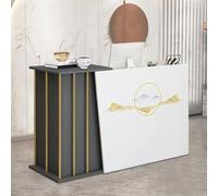 NEYTIIR Bancone Reception Ufficio Piccolo, Banco Reception Parrucchiere Tavolo, Cassa Per Negozio Con Cassetti Chiudibili A Chiave Per Supermercato Hotel Lobby Reception(A,120CM)