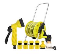 NEYTIIR Carrello Avvolgitubo da Giardino con Ugello di Spruzzo Regolabile, Avvolgitubo Portatile, Supporto for Tubo Flessibile Retrattile Indipendente for La Pulizia(70m)