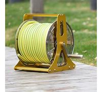 NEYTIIR Carrello Porta Tubo in Metallo, Avvolgitubo in Acciaio Inossidabile, Porta Tubo da Giardino Portatile, Tubo dell'Acqua for Esterni, Avvolgitubo(A)