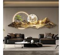 NEYTIIR Lampada Da Parete Con Paesaggio Di Alberi D'acqua Di Montagna - Splendida Scultura Da Parete Con Luce Per Ingresso, Corridoio, Soggiorno, Sala Da Pranzo(A Style,100 * 35cm)