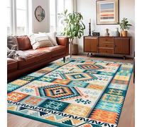 NEYTIIR Tappeto A Pelo Corto, Antiscivolo, Colorato, Lavabile, Per Soggiorno, Camera Da Letto, Vintage, Rugs For Living Room, Tappeto Verde(A,120x180cm)