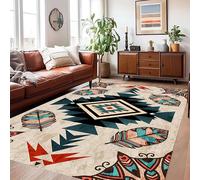 NEYTIIR Tappeto A Pelo Corto, Antiscivolo, Colorato, Lavabile, Per Soggiorno, Camera Da Letto, Vintage, Rugs For Living Room, Tappeto Verde(J,60x90cm)