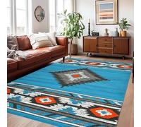 NEYTIIR Tappeto A Pelo Corto, Antiscivolo, Colorato, Lavabile, Per Soggiorno, Camera Da Letto, Vintage, Rugs For Living Room, Tappeto Verde(D,70x140cm)