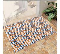 NEYTIIR Tappeto Da Appartamento Con Stampa Leopardata Marrone, Ghepardo Vintage Bohémien Europeo, Tappeto A Pelo Corto Facile Da Pulire For Il Soggiorno(Geometric Lines,60 x 140 cm)