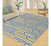 NEYTIIR Tappeto Da Appartamento Con Stampa Leopardata Marrone, Ghepardo Vintage Bohémien Europeo, Tappeto A Pelo Corto Facile Da Pulire For Il Soggiorno(Arched Lines,180 x 270 cm)