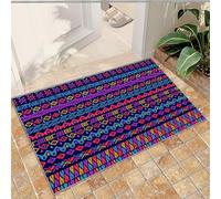 NEYTIIR Tappeto Da Appartamento Con Stampa Leopardata Marrone, Ghepardo Vintage Bohémien Europeo, Tappeto A Pelo Corto Facile Da Pulire For Il Soggiorno(Ethnic Stripes,60 x 120 cm)