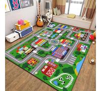 NEYTIIR Tappeto Macchinine Bambini, Tappeto Gioco Bambini Per La Camera Dei Bambini,Tappeto Per Bambini Con Strade,Ragazze, Antiscivolo E Lavabile(G,200X300CM)