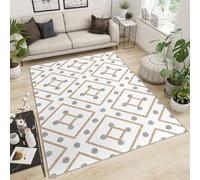 NEYTIIR Tappeto Moderno Lavabile Per La Camera Dei Bambini, Il Soggiorono, La Hall, La Moquette Lavabile In Lavatrice, Mosaico, Geometrico, Antiscivolo(Geometric Stripes,120 x 170 cm)