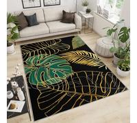 NEYTIIR Tappeto Moderno Lavabile Per La Camera Dei Bambini, Il Soggiorono, La Hall, La Moquette Lavabile In Lavatrice, Mosaico, Geometrico, Antiscivolo(Palm Leaf Plant,120 x 180 cm)