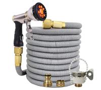 NEYTIIR Tubo da Giardino Estensibile, 9 Funzioni di Spruzzo Tubo Acqua con Gancio E Borsa per Conservazione, Adatto per Autolavaggio, Giardino, Prato, Bagni Animali(F,2.5m)