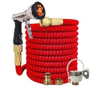 NEYTIIR Tubo da Giardino Estensibile, 9 Funzioni di Spruzzo Tubo Acqua con Gancio E Borsa per Conservazione, Adatto per Autolavaggio, Giardino, Prato, Bagni Animali(K,15m)