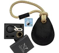 NEYYOS - Airtag Con Portachiavi, Air Tag Tracker Compatibile, Secure Airtags In Pelle, Custodia Protettiva, Portatile, Localizzatore Custodie, Holder Mini GPS Anti Graffio Forte Bagagli