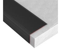 Nez de Marche - Nasello per scale in vinile e gomma, 100 mm x 40 mm, per uso interno/esterno, antiscivolo, per casa e ufficio, colore nero