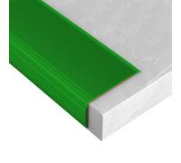 Nez de Marche - Rivestimento per scale in vinile e gomma, antiscivolo, per interni ed esterni, 100 x 40 mm, per casa e ufficio (verde)
