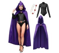 nezababy Costume da corvo da donna, 3 pezzi, per Halloween e cosplay