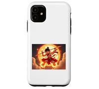 Nezha, dio giovanile della mitologia cinese che cavalca il fuoco Custodia per iPhone 11
