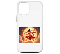 Nezha, dio giovanile della mitologia cinese che cavalca il fuoco Custodia per iPhone 12/12 Pro
