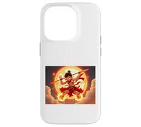 Nezha, dio giovanile della mitologia cinese che cavalca il fuoco Custodia per iPhone 14 Pro