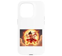 Nezha, dio giovanile della mitologia cinese che cavalca il fuoco Custodia per iPhone 15 Pro