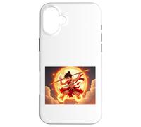 Nezha, dio giovanile della mitologia cinese che cavalca il fuoco Custodia per iPhone 16 Plus