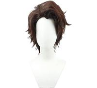 NEZIH Anime Parrucca per Bleach Aizen Sousuke Cosplay Parrucca,Short Brown Parrucche,Sintetiche Capelli,Halloween Parrucca,per Festa Carnevale Natale, con Cuffia per Parrucca, Regalo Decorativo