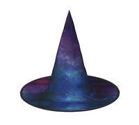 NEZIH Cappello di Halloween con stelle e galassia, accessorio per adulti, cappello da strega conico per donne, ragazze, ragazzi